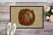 Load image into Gallery viewer, Chow Chow Christmas Flowers Doormat - 18X27 Indoor / Outdoor Rug | Made in USA