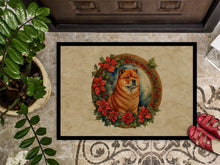 Load image into Gallery viewer, Chow Chow Christmas Flowers Doormat - 18X27 Indoor / Outdoor Rug | Made in USA