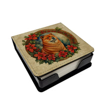 Load image into Gallery viewer, Chow Chow Christmas Flowers PU Leather Note Paper Holder