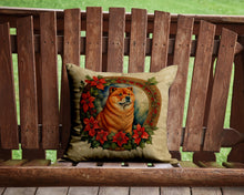 Load image into Gallery viewer, Chow Chow Christmas Flowers Throw Pillow - 14x14 Decorative Pillow – Art for Your Home &amp; Patio
