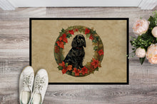 Load image into Gallery viewer, Cocker Spaniel Christmas Flowers Doormat-24x36 Indoor / Outdoor Rug | Made in USA