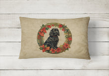 Load image into Gallery viewer, Cocker Spaniel Christmas Flowers Throw Pillow