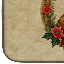 Load image into Gallery viewer, Cocker Spaniel Christmas Flowers Dish Drying Mat