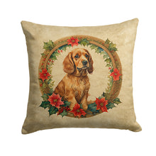 Load image into Gallery viewer, Cocker Spaniel Christmas Flowers Throw Pillow