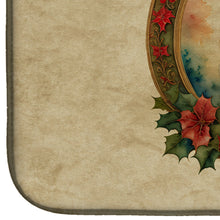 Load image into Gallery viewer, Collie Christmas Flowers Dish Drying Mat