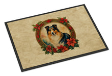 Load image into Gallery viewer, Collie Christmas Flowers Doormat