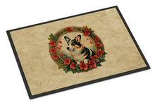 Load image into Gallery viewer, Corgi Christmas Flowers Doormat - 18X27 Indoor / Outdoor Rug | Made in USA