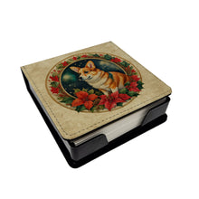 Load image into Gallery viewer, Corgi Christmas Flowers PU Leather Note Paper Holder