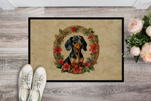 Load image into Gallery viewer, Dachshund Christmas Flowers Doormat-24x36 Indoor / Outdoor Rug | Made in USA