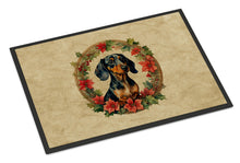 Load image into Gallery viewer, Dachshund Christmas Flowers Doormat - 18X27 Indoor / Outdoor Rug | Made in USA