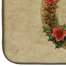 Load image into Gallery viewer, Dachshund Christmas Flowers Dish Drying Mat