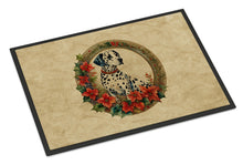 Load image into Gallery viewer, Dalmatian Christmas Flowers Doormat