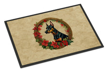 Load image into Gallery viewer, Doberman Pinscher Christmas Flowers Doormat