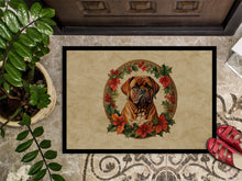 Load image into Gallery viewer, Dogue de Bordeaux Christmas Flowers Doormat-24x36 Indoor / Outdoor Rug | Made in USA