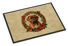 Load image into Gallery viewer, Dogue de Bordeaux Christmas Flowers Doormat-24x36 Indoor / Outdoor Rug | Made in USA
