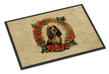 Load image into Gallery viewer, English Cocker Spaniel Christmas Flowers Doormat