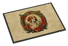 Load image into Gallery viewer, English Foxhound Christmas Flowers Doormat-24x36 Indoor / Outdoor Rug | Made in USA
