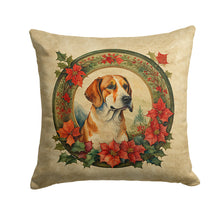 Load image into Gallery viewer, English Foxhound Christmas Flowers Throw Pillow