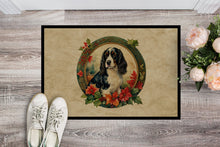 Load image into Gallery viewer, English Springer Spaniel Christmas Flowers Doormat