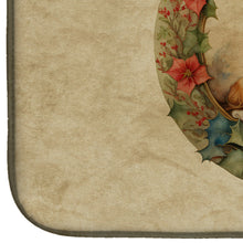 Load image into Gallery viewer, English Toy Spaniel Christmas Flowers Dish Drying Mat