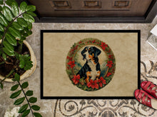 Load image into Gallery viewer, Entlebucher Mountain Dog Christmas Flowers Doormat