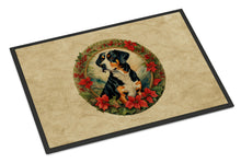 Load image into Gallery viewer, Entlebucher Mountain Dog Christmas Flowers Doormat