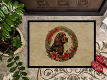 Load image into Gallery viewer, Field Spaniel Christmas Flowers Doormat