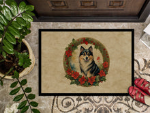 Load image into Gallery viewer, Finnish Lapphund Christmas Flowers Doormat-24x36 Indoor / Outdoor Rug | Made in USA