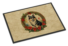 Load image into Gallery viewer, Finnish Lapphund Christmas Flowers Doormat-24x36 Indoor / Outdoor Rug | Made in USA
