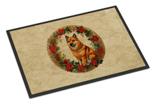 Load image into Gallery viewer, Finnish Spitz Christmas Flowers Doormat-24x36 Indoor / Outdoor Rug | Made in USA