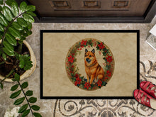 Load image into Gallery viewer, Finnish Spitz Christmas Flowers Doormat