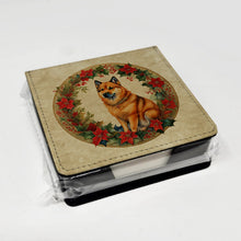 Load image into Gallery viewer, Finnish Spitz Christmas Flowers PU Leather Note Paper Holder