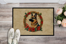 Load image into Gallery viewer, German Shepherd Christmas Flowers Doormat