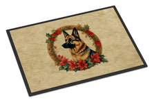 Load image into Gallery viewer, German Shepherd Christmas Flowers Doormat