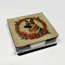 Load image into Gallery viewer, German Shepherd Christmas Flowers PU Leather Note Paper Holder