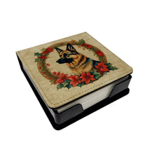 Load image into Gallery viewer, German Shepherd Christmas Flowers PU Leather Note Paper Holder