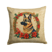 Load image into Gallery viewer, German Shepherd Christmas Flowers Throw Pillow