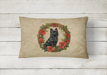 Load image into Gallery viewer, German Spitz Christmas Flowers Throw Pillow