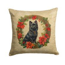 Load image into Gallery viewer, German Spitz Christmas Flowers Throw Pillow