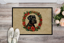 Load image into Gallery viewer, Giant Schnauzer Christmas Flowers Doormat