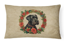 Load image into Gallery viewer, Giant Schnauzer Christmas Flowers Throw Pillow