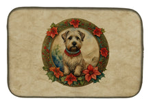 Load image into Gallery viewer, Glen of Imaal Terrier Christmas Flowers Dish Drying Mat