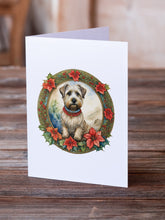 Load image into Gallery viewer, Glen of Imaal Terrier Christmas Flowers Greeting Cards - Blank Note Cards – 8-Pack of Artist-Designed Cards with Envelopes