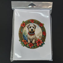 Load image into Gallery viewer, Glen of Imaal Terrier Christmas Flowers Greeting Cards - Blank Note Cards – 8-Pack of Artist-Designed Cards with Envelopes