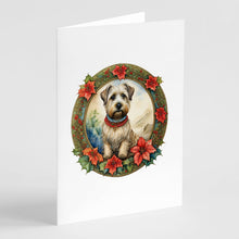 Load image into Gallery viewer, Glen of Imaal Terrier Christmas Flowers Greeting Cards - Blank Note Cards – 8-Pack of Artist-Designed Cards with Envelopes