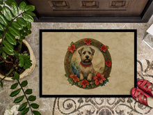 Load image into Gallery viewer, Glen of Imaal Terrier Christmas Flowers Doormat-24x36 Indoor / Outdoor Rug | Made in USA