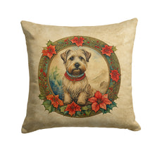 Load image into Gallery viewer, Glen of Imaal Terrier Christmas Flowers Throw Pillow - 14x14 Decorative Pillow – Art for Your Home &amp; Patio