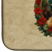 Load image into Gallery viewer, Golden Retriever Christmas Flowers Dish Drying Mat