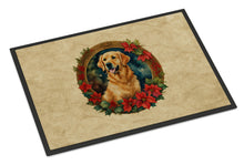 Load image into Gallery viewer, Golden Retriever Christmas Flowers Doormat-24x36 Indoor / Outdoor Rug | Made in USA