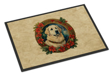 Load image into Gallery viewer, Great Pyrenees Christmas Flowers Doormat-24x36 Indoor / Outdoor Rug | Made in USA